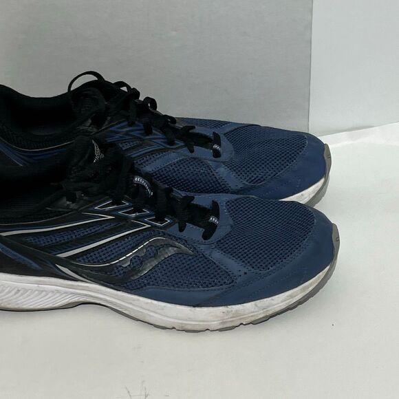 Saucony Men\'s Blue Black Cohesion 14 Mesh Lace Up Athletic Running Shoes Size 14 main image 8
